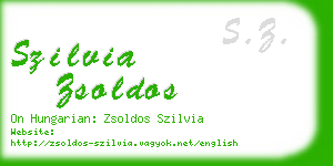 szilvia zsoldos business card